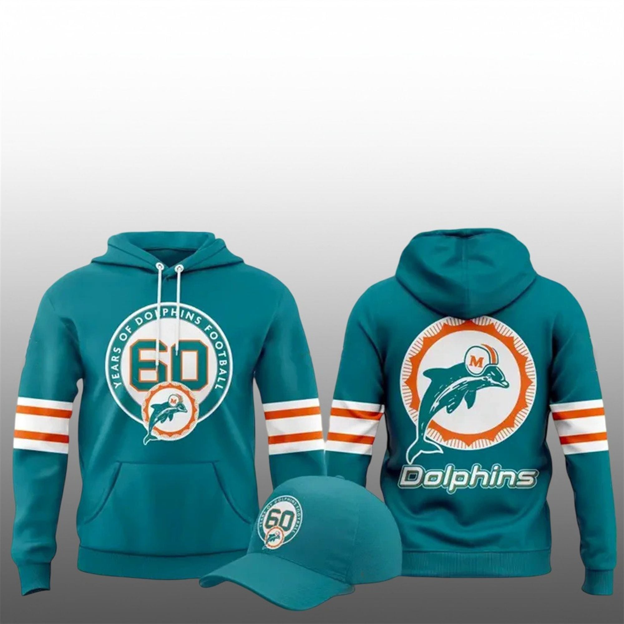 2026 Miami Dolphins 60th Anniversary Celebration Shirt 2 9 2026 Miami Dolphins 60th Anniversary Celebration Hoodie