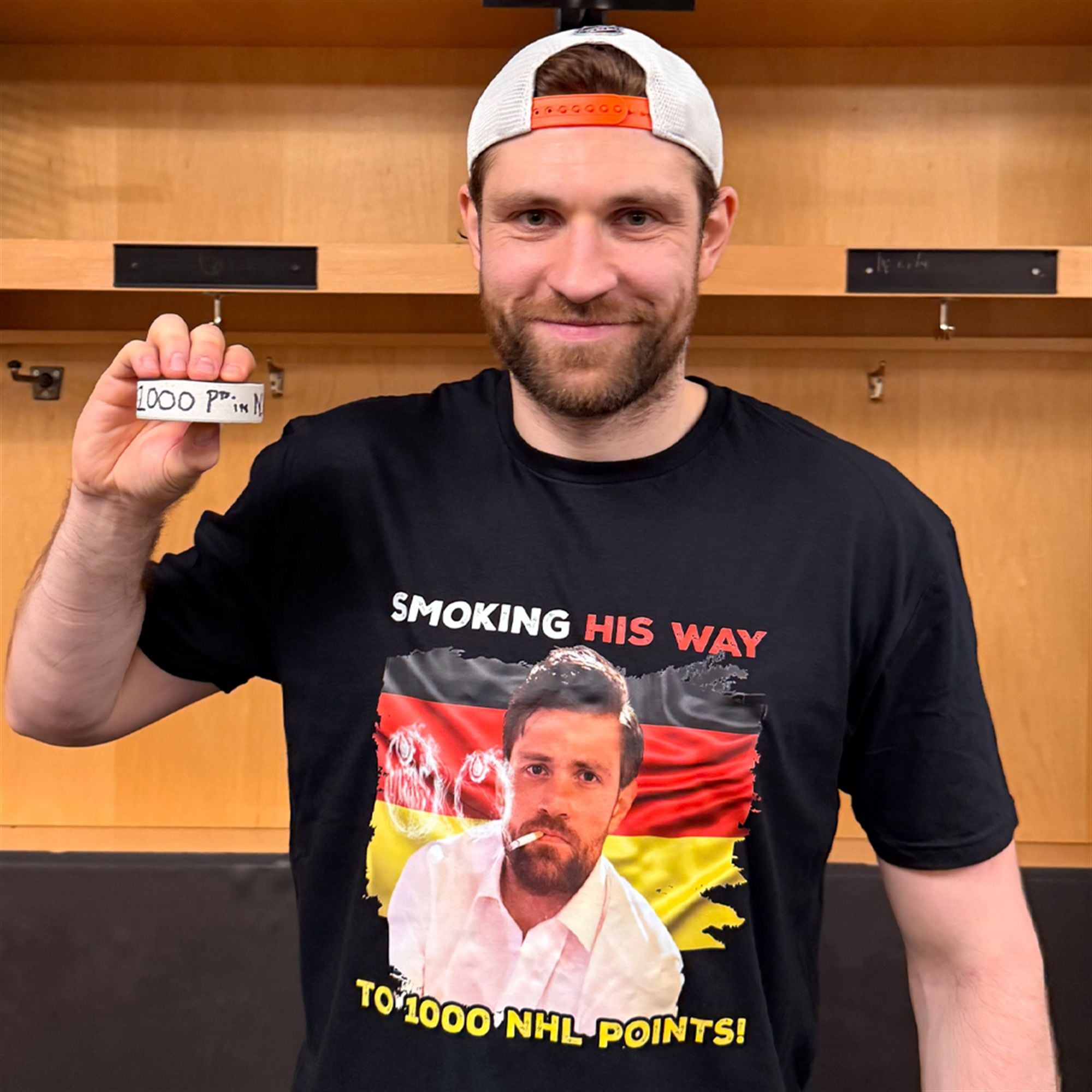 9 Leon Draisaitl Smocking His Way To 1000 Points Shirt