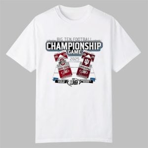 Hoosiers vs Ohio State Big Ten 2025 Football Championship Helmet Tickets Shirt 0 0