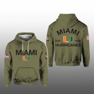 Miami Hurricanes Military Appreciation 2025 Hoodie 1 1