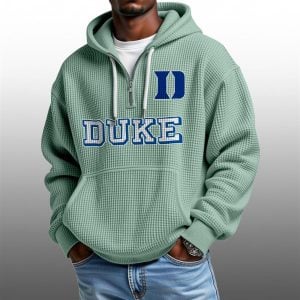 2026 Duke Blue Devils Waffle Zip Hoodie 1
