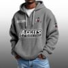 Aggies New Mexico State EST 1894 Half Quarter Zip Waffle Hoodie 1