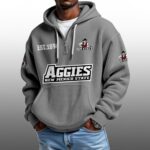 Aggies New Mexico State EST 1894 Half Quarter Zip Waffle Hoodie