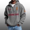 Arizona State EST 1897 Half Quarter Zip Waffle Hoodie 1