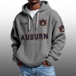 Auburn EST 1892 Half Quarter Zip Waffle Hoodie