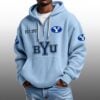 BYU EST 1922 Half Quarter Zip Waffle Hoodie 3