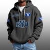 BYU EST 1922 Half Quarter Zip Waffle Hoodie 4
