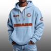 Bears EST 1920 Half Quarter Zip Waffle Hoodie 2