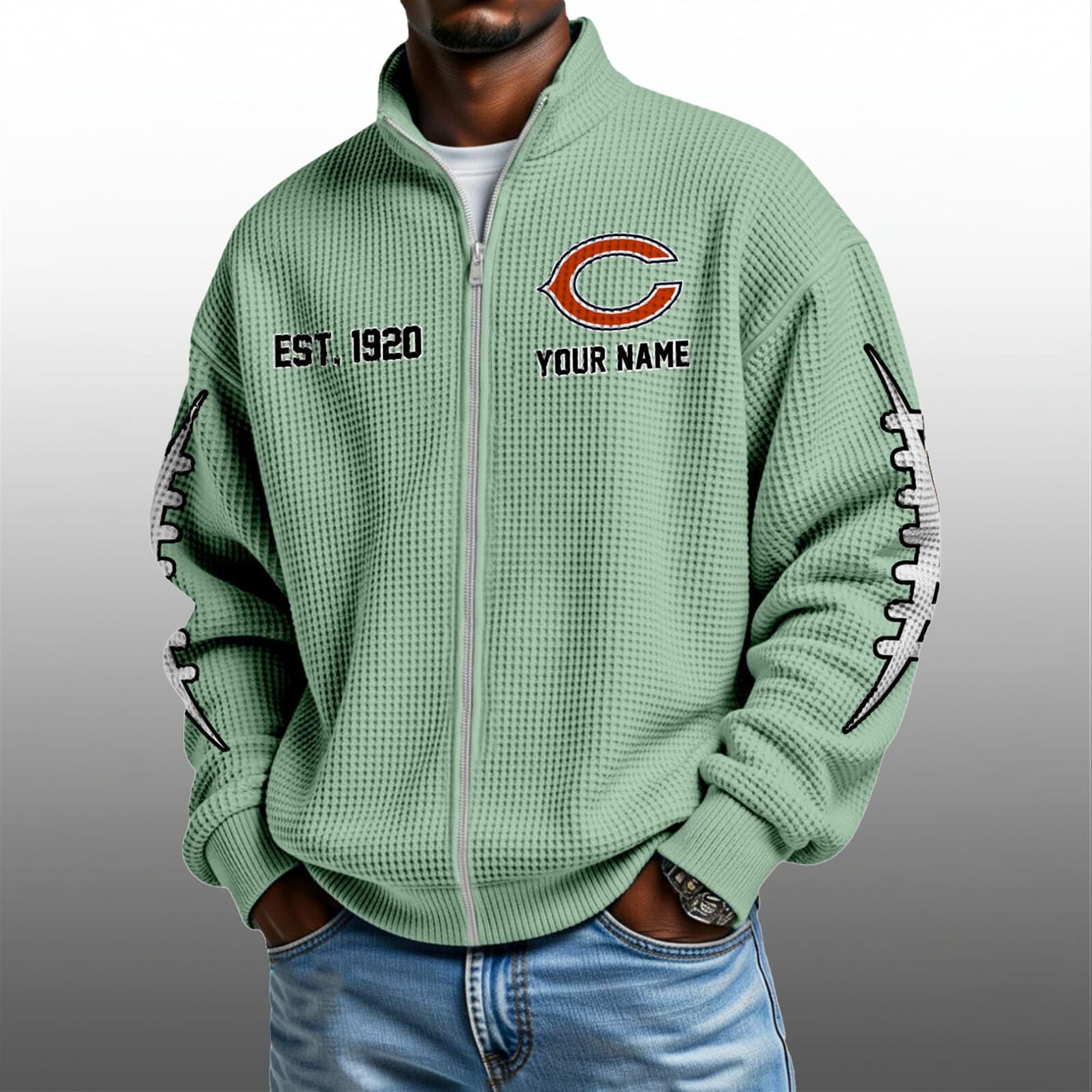 Bears EST 1920 Quarter Zip Waffle Sweatshirt Bears EST 1920 Quarter Zip Waffle Sweatshirt