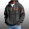 Bengals EST 1967 Half Quarter Zip Waffle Hoodie