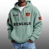 Bengals EST 1967 Half Quarter Zip Waffle Hoodie 3