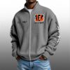 Bengals EST 1967 Quarter Zip Waffle Sweatshirt 7 Bengals EST 1967 Quarter Zip Waffe Sweatshirt 3
