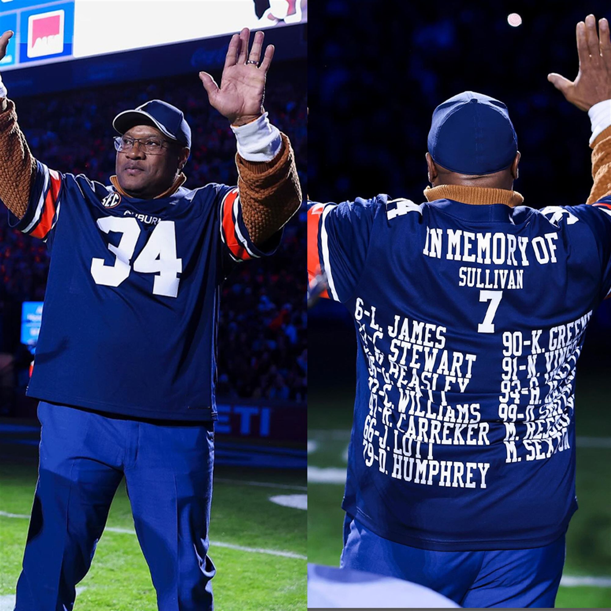 Bo Jackson Auburn Football In Memory Of Sullivan 7 Jersey 5