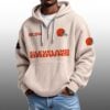 Browns EST 1944 Half Quarter Zip Waffle Hoodie 1