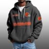 Browns EST 1944 Half Quarter Zip Waffle Hoodie