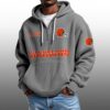 Browns EST 1944 Half Quarter Zip Waffle Hoodie 2