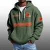 Browns EST 1944 Half Quarter Zip Waffle Hoodie 3