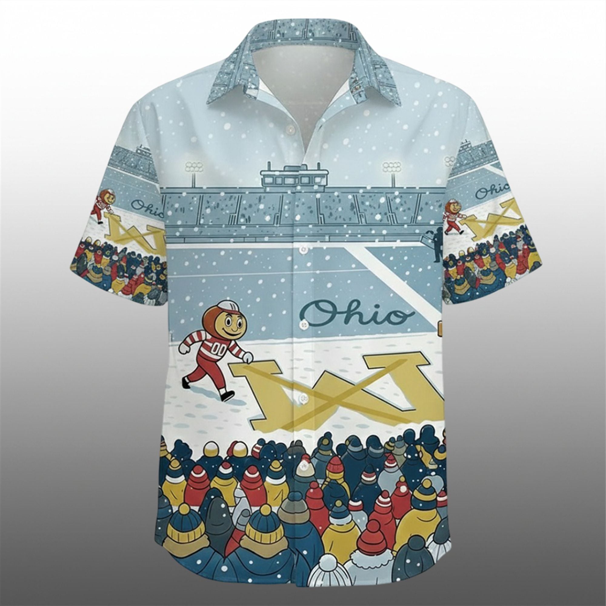Brutus Buckeye Ohio Snow Michigan Rivalry Hawaiian Shirt 1 Brutus Buckeye Ohio Snow Michigan Rivalry Hawaiian Shirt 1