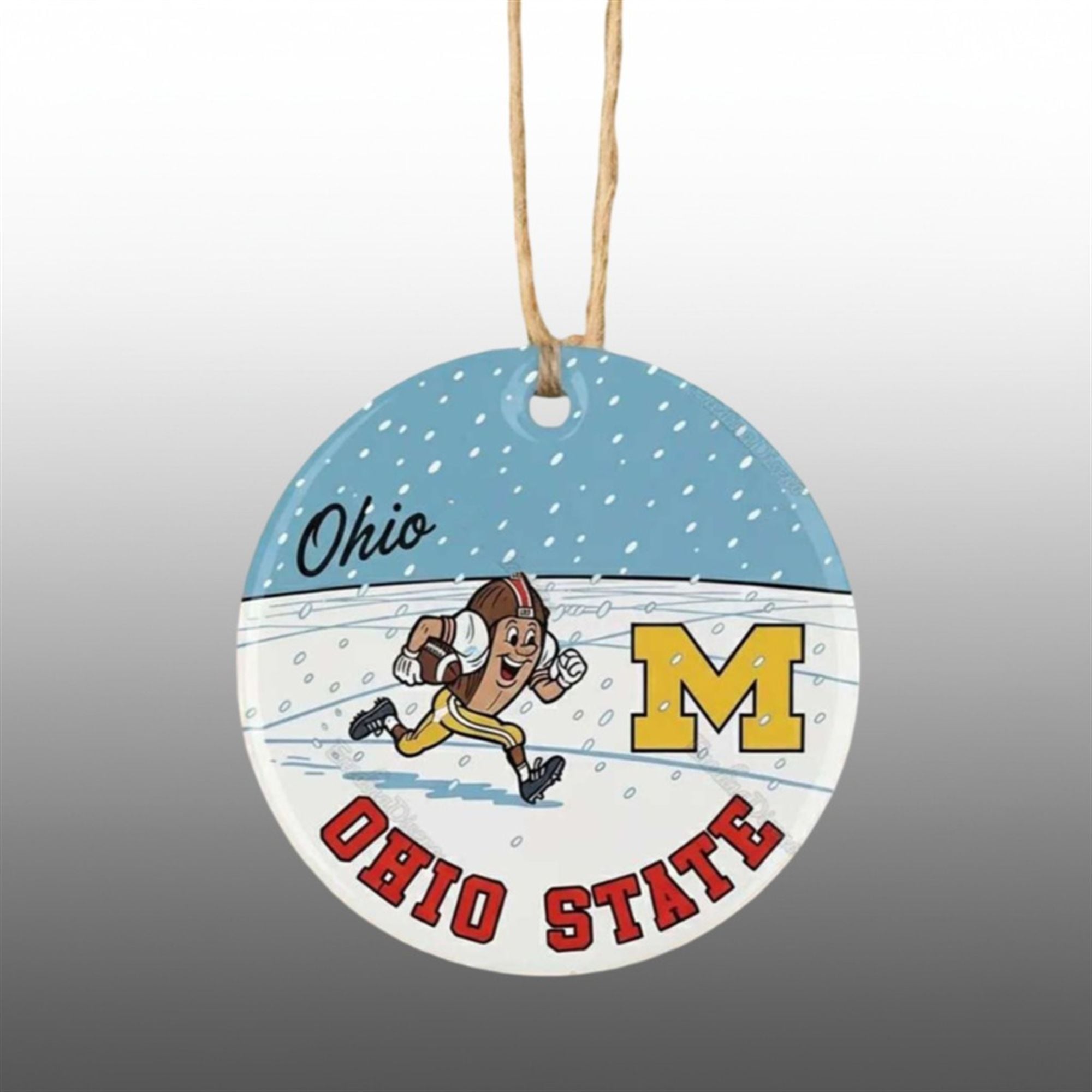 Brutus Ohio Snow Erase The M Ornament 1 Brutus Ohio Snow Erase The M Ornament 1 1