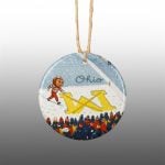 Brutus Ohio State Snow Erase The M Ornament