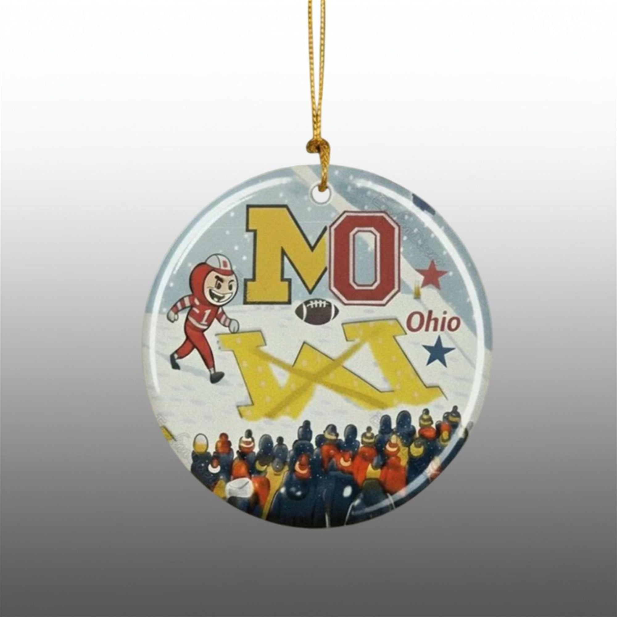 Brutus Ohio Vs Michigan Snow Erase The M Ornament 1 Brutus Ohio Vs Michigan Snow Erase The M Ornament 1 1