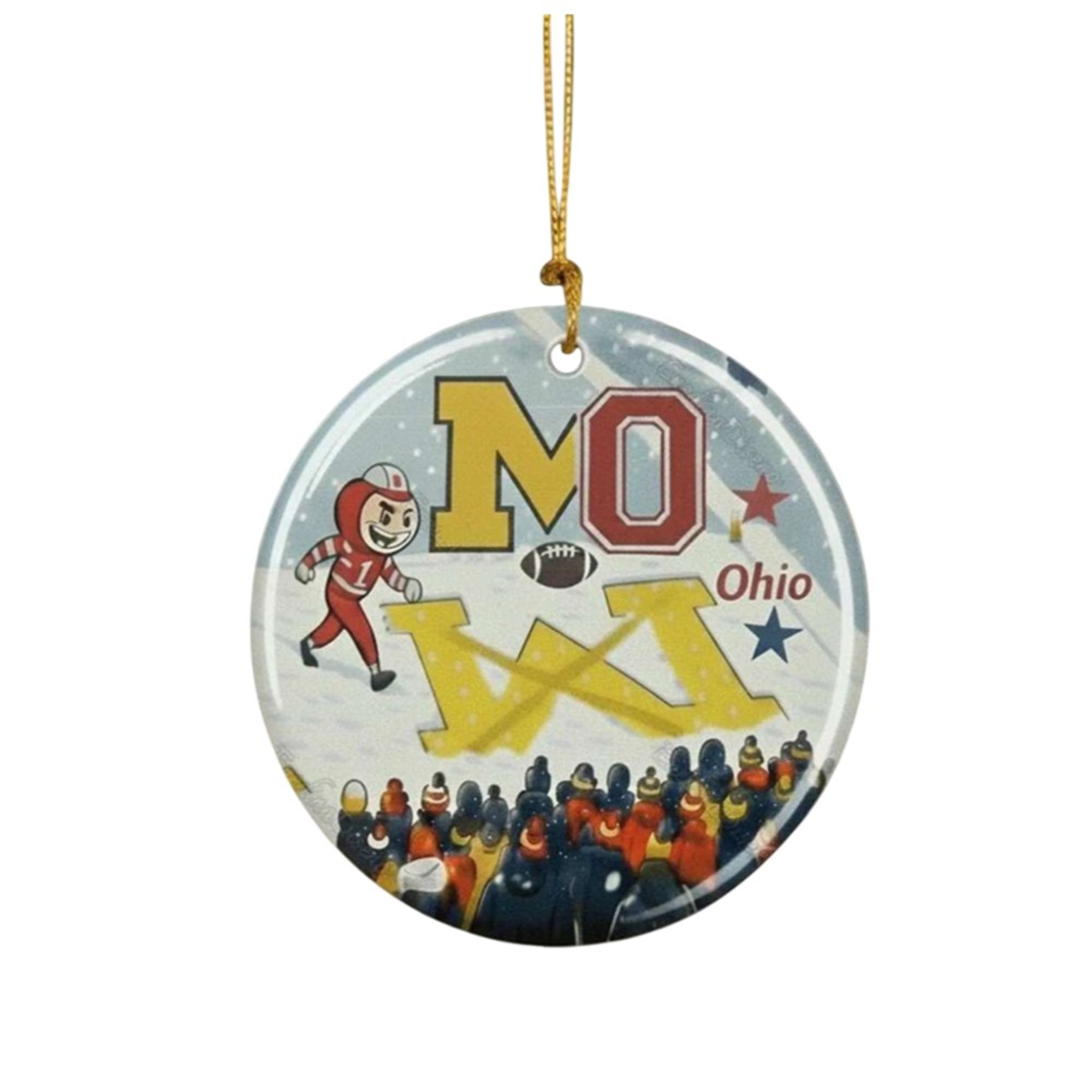 Brutus Ohio Vs Michigan Snow Erase The M Ornament 2 Brutus Ohio Vs Michigan Snow Erase The M Ornament 1 2