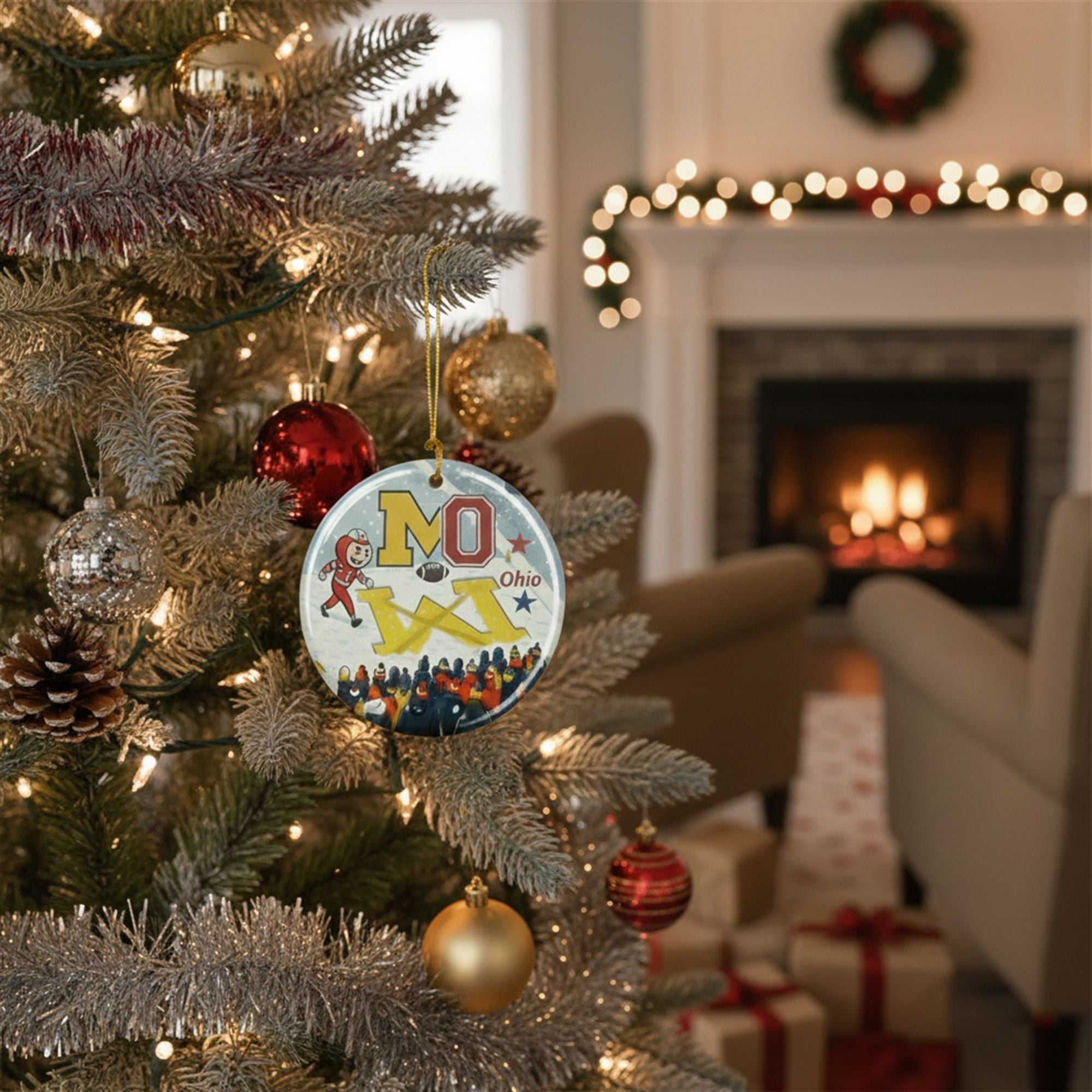 Brutus Ohio Vs Michigan Snow Erase The M Ornament 1 5 Brutus Ohio Vs Michigan Snow Erase The M Ornament 1 5