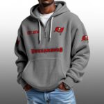 Buccaneers EST 1974 Half Quarter Zip Waffle Hoodie