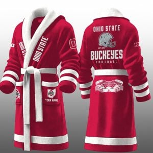 Buckeyes Football EST 1890 Fleece Bathrobe 1