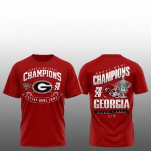 0 Georgia Bulldogs 2026 Sugar Bowl Champions Shirt