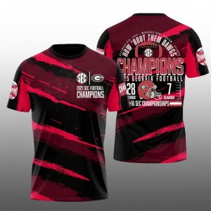 3 Georgia Bulldogs 2025 SEC Champions Football How Bout Them Dawgs Shirt