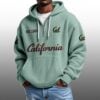 California EST 1866 Quarter Half Quarter Zip Waffle Hoodie
