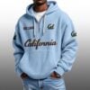 California EST 1866 Quarter Half Quarter Zip Waffle Hoodie 2