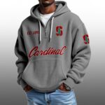 Cardinal EST 1891 Half Quarter Zip Waffle Hoodie