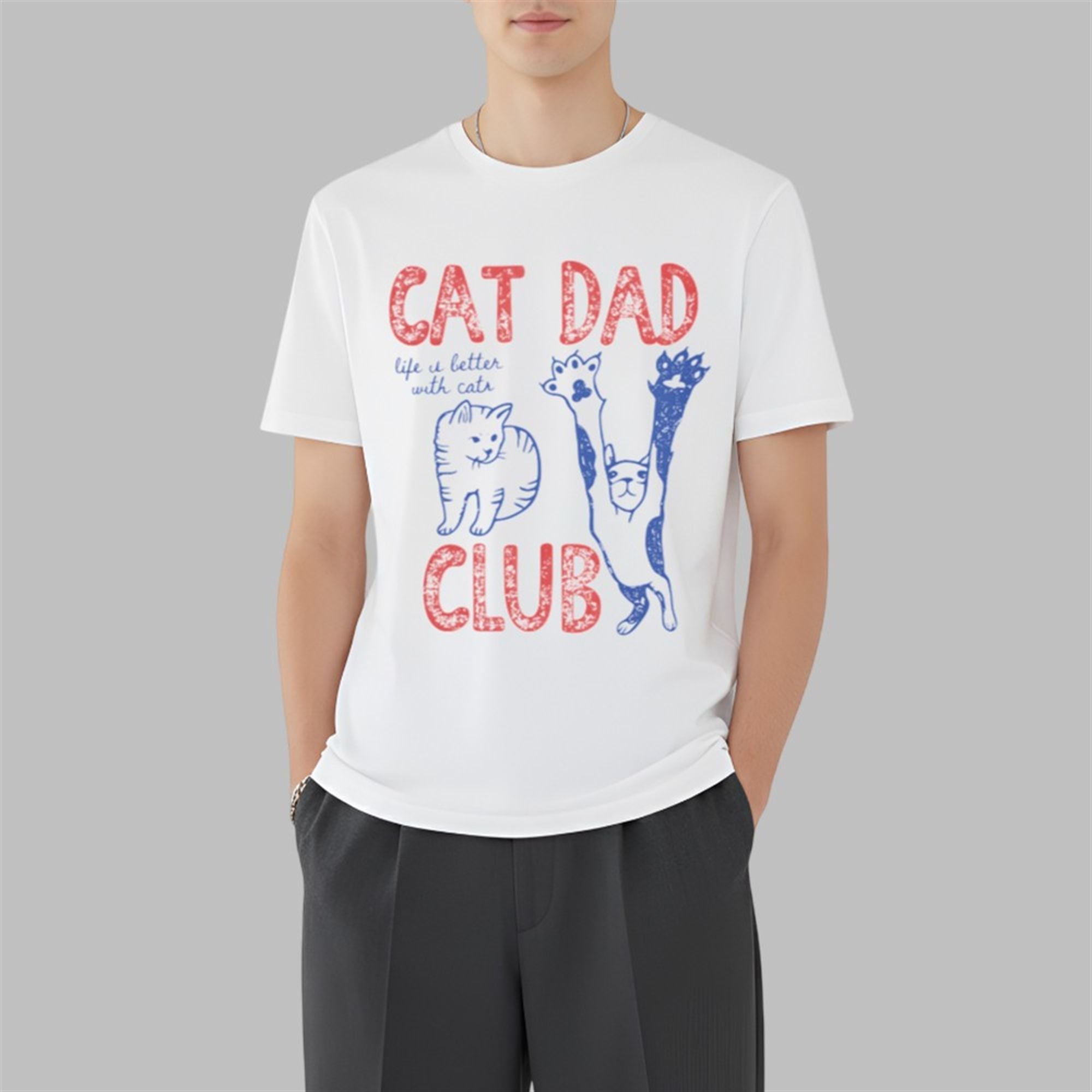 Cat Dad Club Life U Better With Cats Shirt 4 Cat Dad Club Life U Better With Cats Shirt 3 7