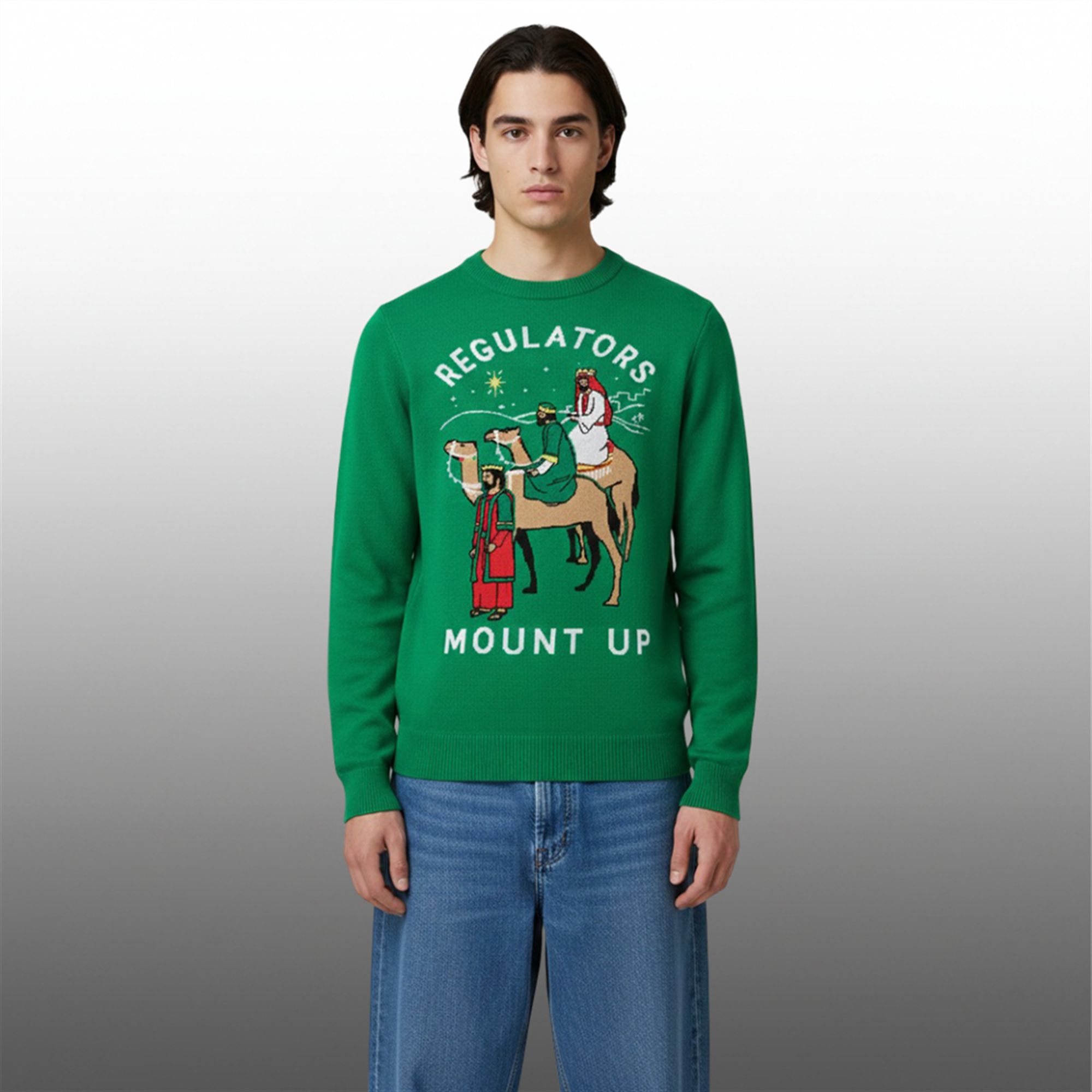 Cemeterybby Regulators Mount Up Ugly Christmas Sweater 3 Cemeterybby Regulators Mount Up Ugly Christmas Sweater 3
