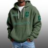 Charlotte EST 1946 Half Quarter Zip Waffle Hoodie 3
