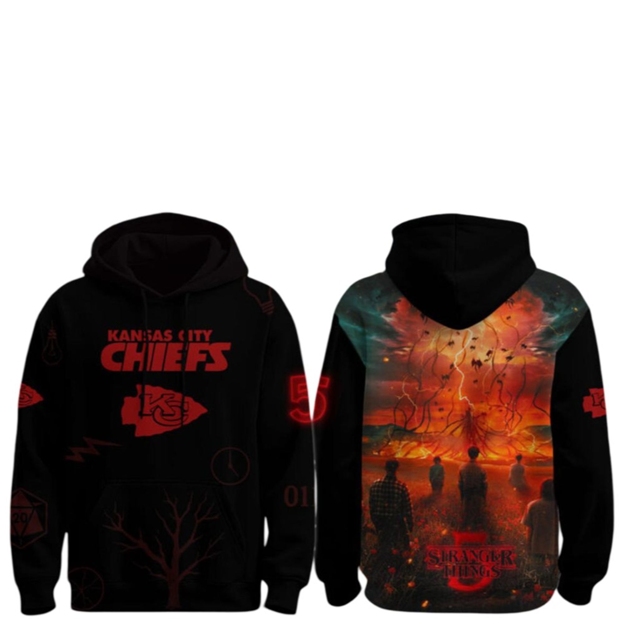 Chiefs Stranger Things Season 5 Last Show 2025 Hoodie 2 Chiefs Stranger Things Season 5 Last Show 2025 Hoodie 1 2