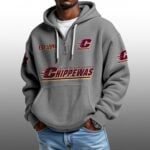 Chippewas EST 1896 Half Quarter Zip Waffle Hoodie