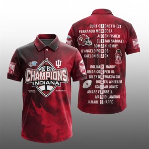 Indiana Hoosiers Big Ten Conference 2025 Champions Polo Shirt 1