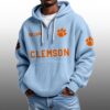Clemson EST 1896 Half Quarter Zip Waffle Hoodie 2