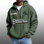 Coastal Carolina Chanticleers EST 2003 Half Quarter Zip Waffle Hoodie