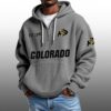 Colorado EST 1890 Half Quarter Zip Waffle Hoodie 3