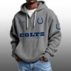 Colts EST 1953 Half Quarter Zip Waffle Hoodie 1