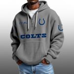 Colts EST 1953 Half Quarter Zip Waffle Hoodie