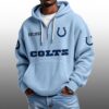Colts EST 1953 Half Quarter Zip Waffle Hoodie 3