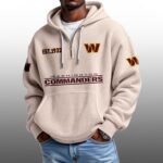 Commanders EST 1932 Half Quarter Zip Waffle Hoodie
