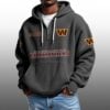 Commanders EST 1932 Half Quarter Zip Waffle Hoodie 4