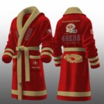 Custom SF 49ers Football EST 1944 Fleece Bathrobe