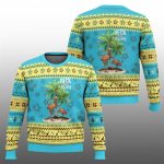 Deck The Palms Holiday Flamingo Beach Family Vacation In Hawaii Ugly Sweater 2025 Christmas